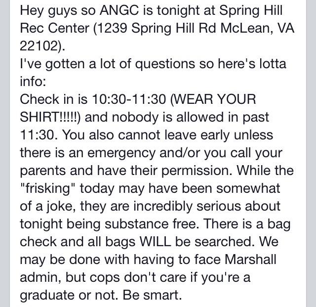 GCMClassof2015's tweet photo. ANGC is just around the corner. Here's some info if you're still confused about what tonight will be like. http://t.co/O0F5ApCi6R