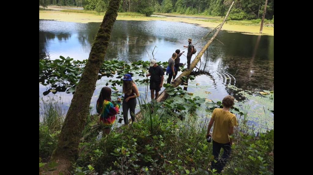 Experiential learning on Shoreline's Big Canoe trip.