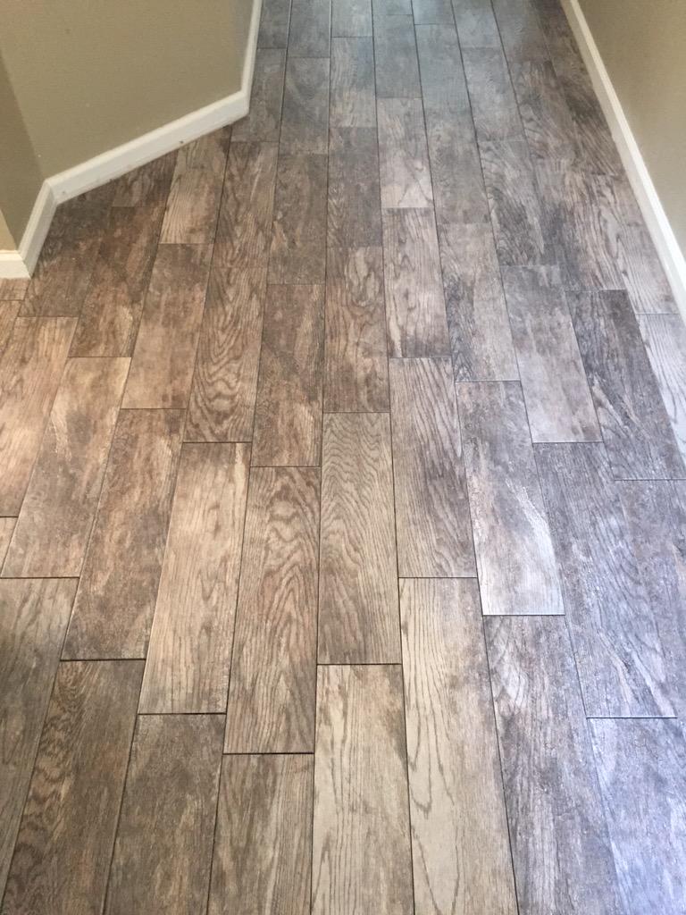 Ceramictec On Twitter Finished Installing All Of The Marazzi 6x24 Montagna Rustic Bay Plank Tile On The Wesley Chapel