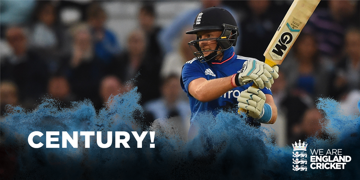 englandcricket's tweet photo. CENTURY! @joeroot05's 6th ODI century!! Outstanding batting!
#EngvNZ http://t.co/xlQOOlZsNN