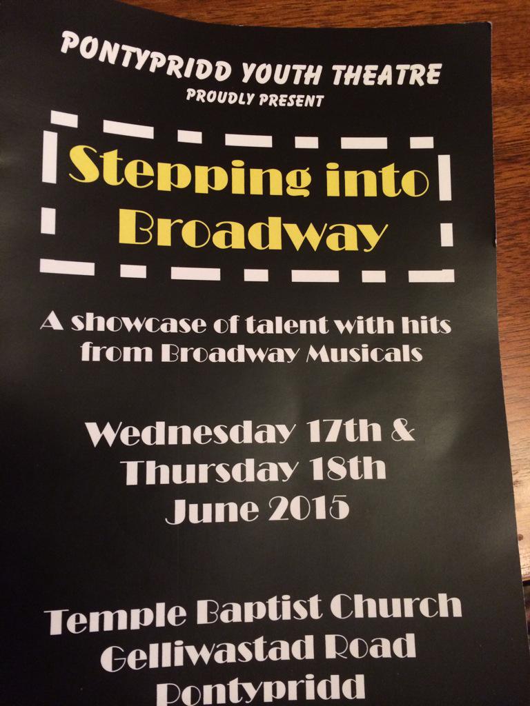 Please promote Ponty Youth Theatre's show tomorrow <a href="/GTFMNEWS/">GTFM’s Valleys News</a>
