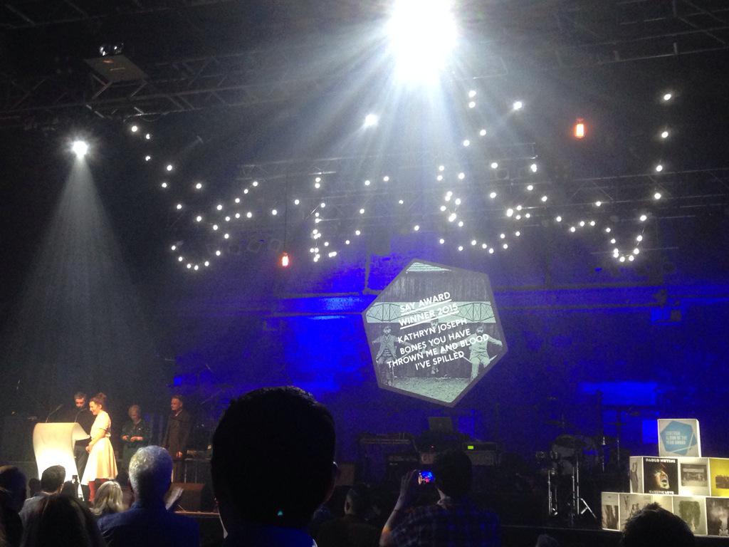 RageMusicUK's tweet photo. And the winner is......Kathryn Joseph! #SAYAward #prosecconetworking great night @TheSMIA http://t.co/XJOhQ6awEF