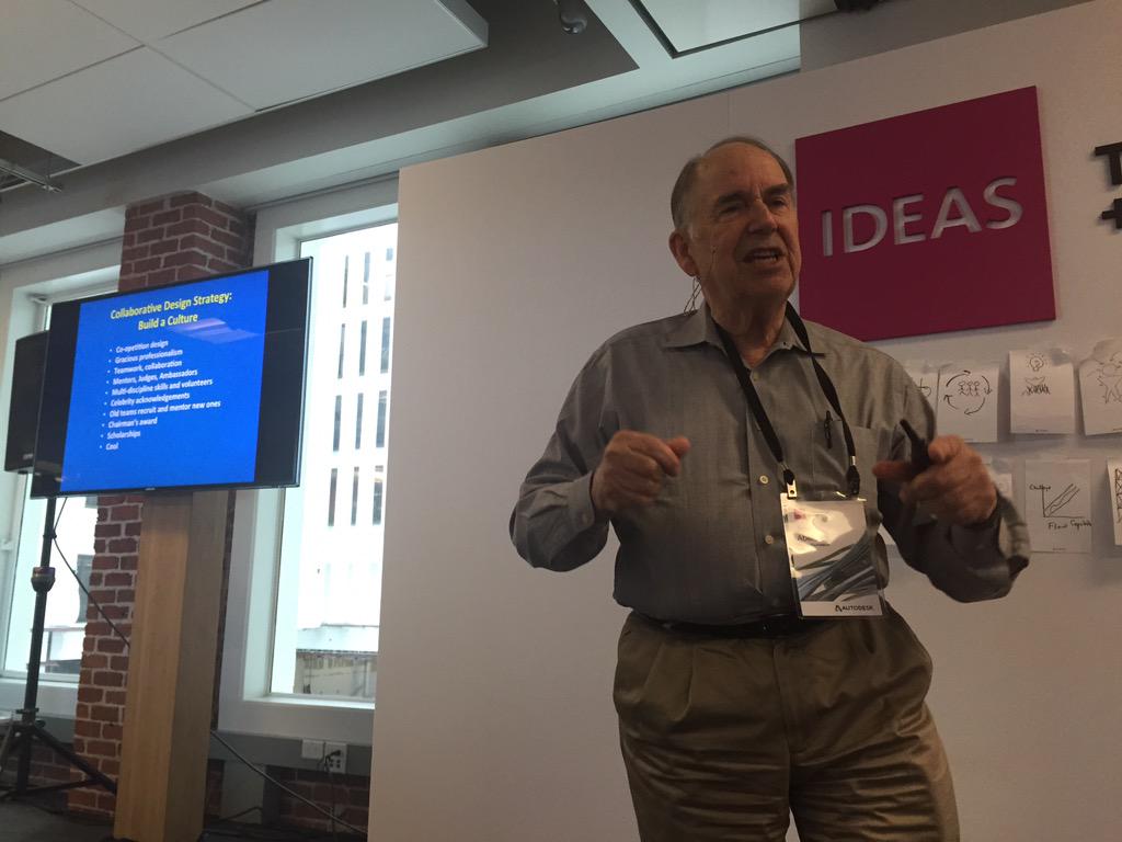 John Abele lights up conference with an inside look into the game mechanics &amp; aspirations of <a href="/FIRSTweets/">FIRST</a> #adskideas