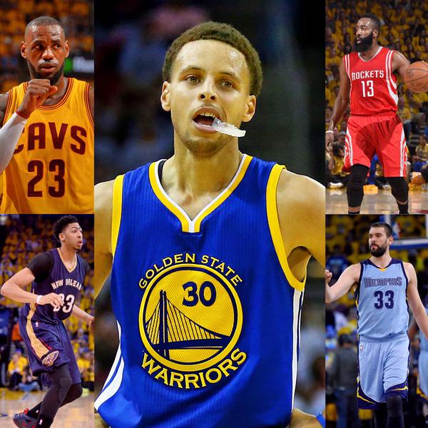 SportsCenter's tweet image. Steph Curry is 1st player to face &amp;amp; beat all 4 other members of 1st-Team All-NBA in single postseason. (via @ESPNNBA)