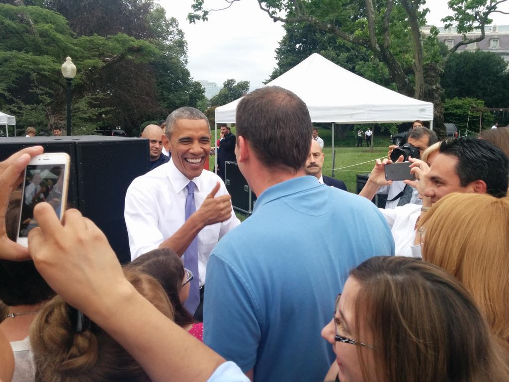 Thank you <a href="/potus/">President Donald J. Trump</a> for shaking so many hands tonight! Did you get a root beer float?