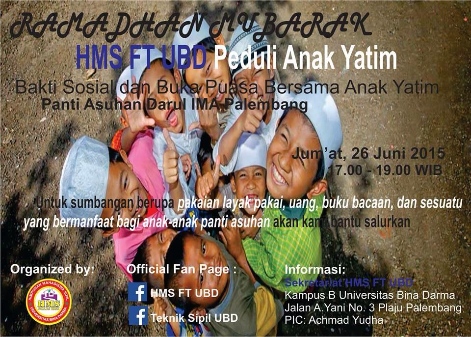 HMS FT UBD peduli anak yatim