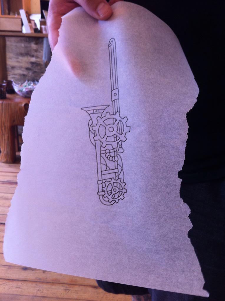 ZippyCool's tweet image. Steampunk trombone tattoo! 😍😍