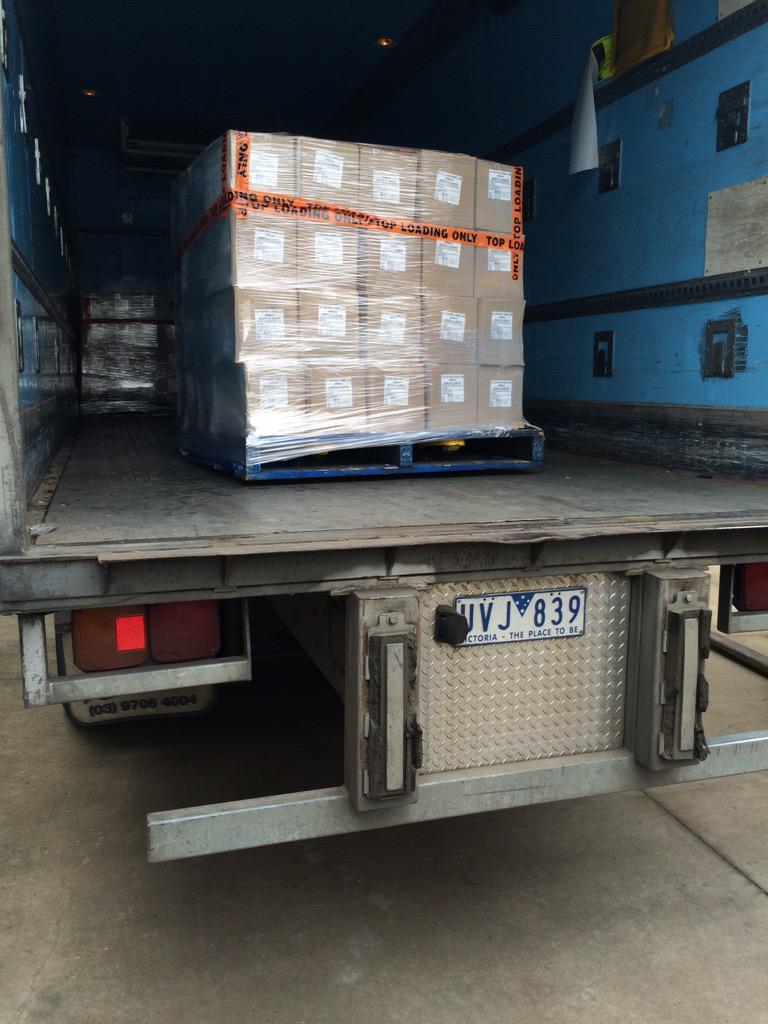 pastaclassica's tweet photo. A quick look outside &amp; @Dannypasta01 is organising the #truck for #WA lots of #pastalovers drive safely truck driver http://t.co/fjgsFy6rNK