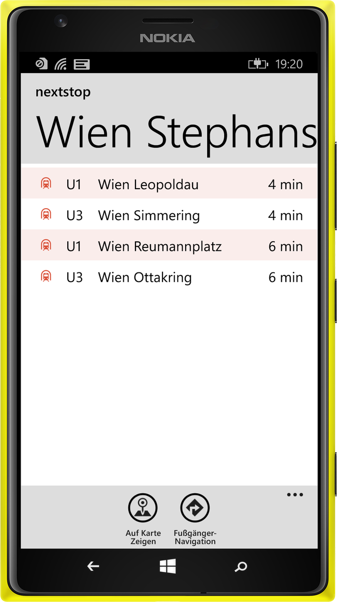 nextstop_at's tweet image. Jetzt neu! Nextstop Wien für Windows Phone! windowsphone.com/en-us/store/ap… #WienerLinien #opendata #publictransport