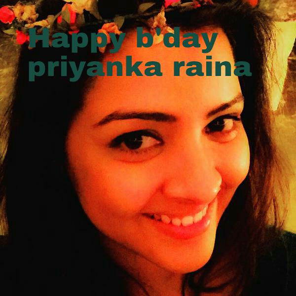 SarigaSari's tweet photo. This isn’t just a birthday greeting, it is a heartfelt message of love and well wishes.Happy b'day priyanka @ImRaina http://t.co/bSByatRucI