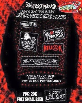 <a href="/Twice_Bali/">TWICE</a> malam ini w/ <a href="/PUNK_PERKASA/">SEHAT ROCK PERKASA</a> Launch Demo Mini Album Making Punk A Threat Again