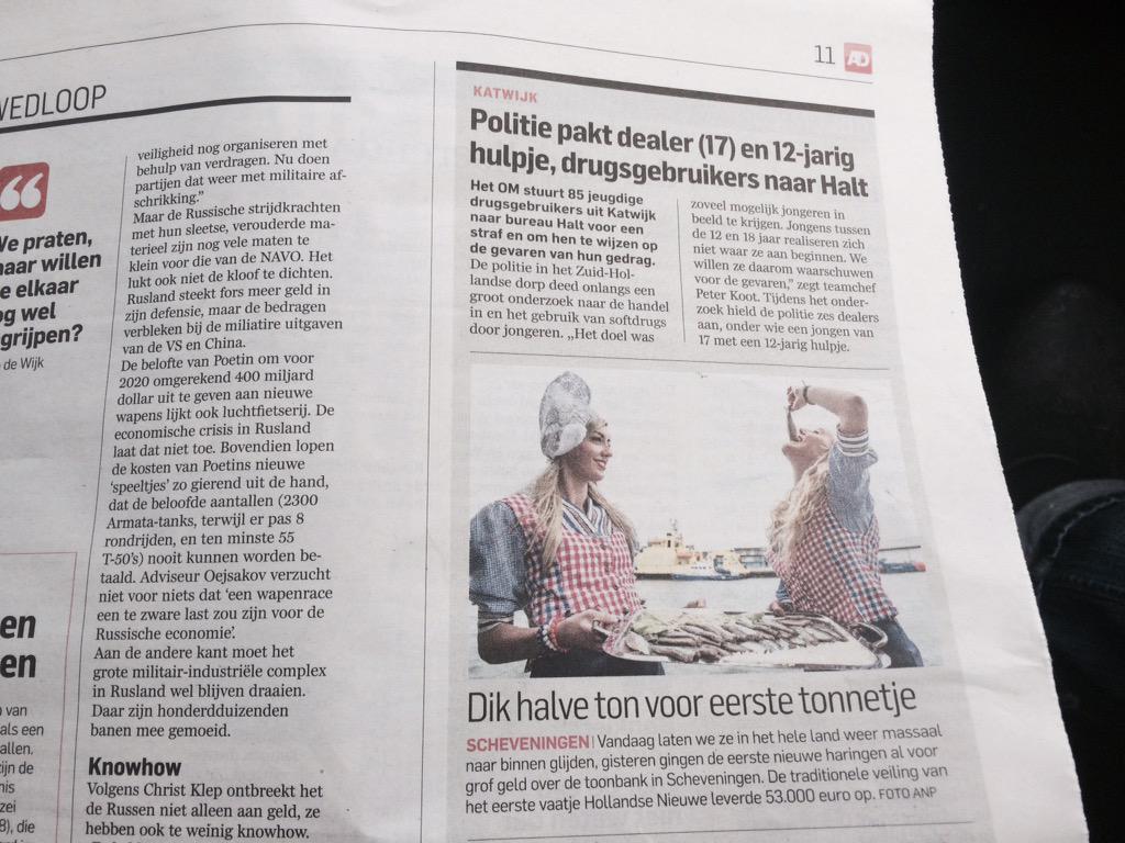 waarisdetest's tweet photo. Kijk ook dit is het #AD pas op pagina 11 een vermelding,maar de uitslag van de #haringtest komt wel op de voorpagina! http://t.co/N8J13GYqxZ