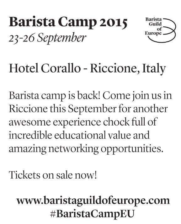 coffeeshotsBCE's tweet photo. Noteer in je agenda #BaristaCampEU van 23 tot 26 september in Italië. http://t.co/ODbXVRwlyZ