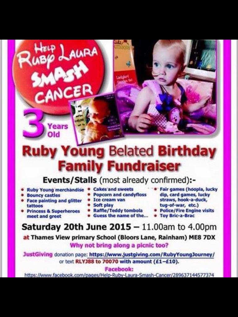 _HelpRubyLaura's tweet photo. Please come 🙏 help support RubyLaura ❤️ she is a 3 year old with a very aggressive cancer 😪 and she needs help 👍 now🕐 http://t.co/y741kAniHA