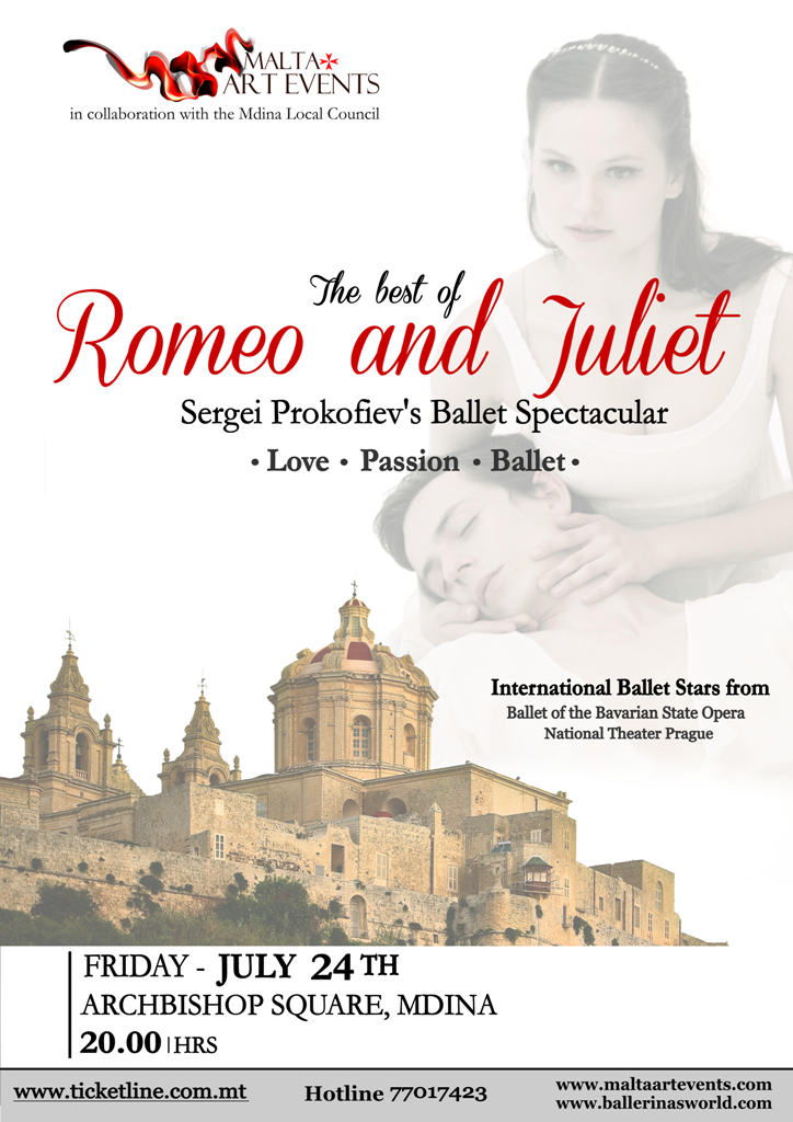 only till Sunday 21st June
discount 20% on tickets 
Romeo and Juliet ballet