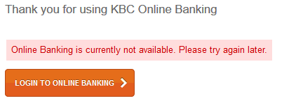 data_ed's tweet image. @AskKBCIreland Is there a problem with your online banking?  I have been getting the error message in the screen snip