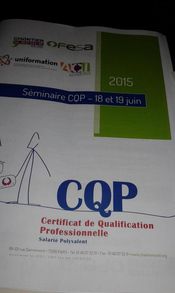 vbaralle's tweet photo. Début du séminaire  @CHANTIERecole avec pour thème le #CQP #SalariePolyvalent #ACI #SIAE http://t.co/j87s9EmU9C