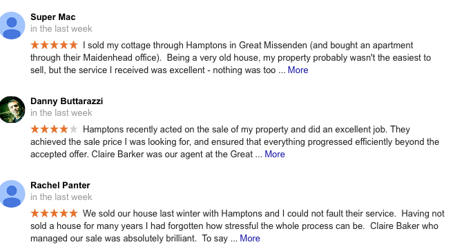 pne1204's tweet photo. Three fantastic 5 Star Google reviews received yesterday for Hamptons in Great Missenden. http://t.co/lW0BNCQYmr
