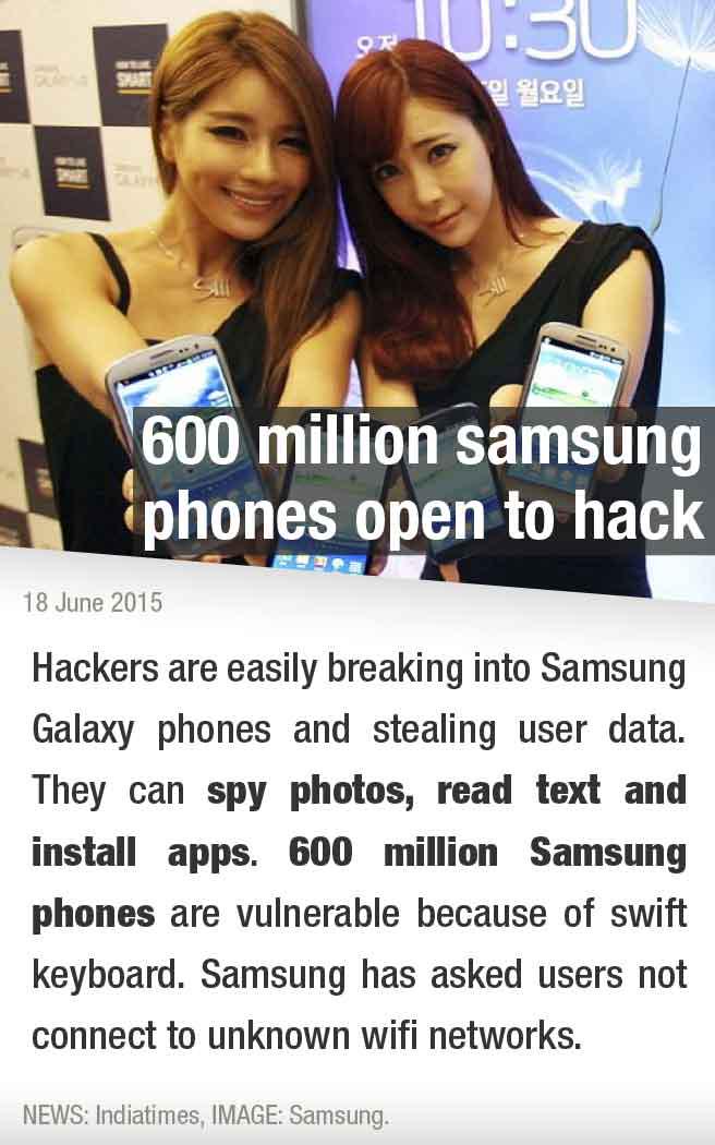 newsonrun's tweet image. 600 million samsung phones open to hack.
#samsunghack #galaxyhack #newsonrun