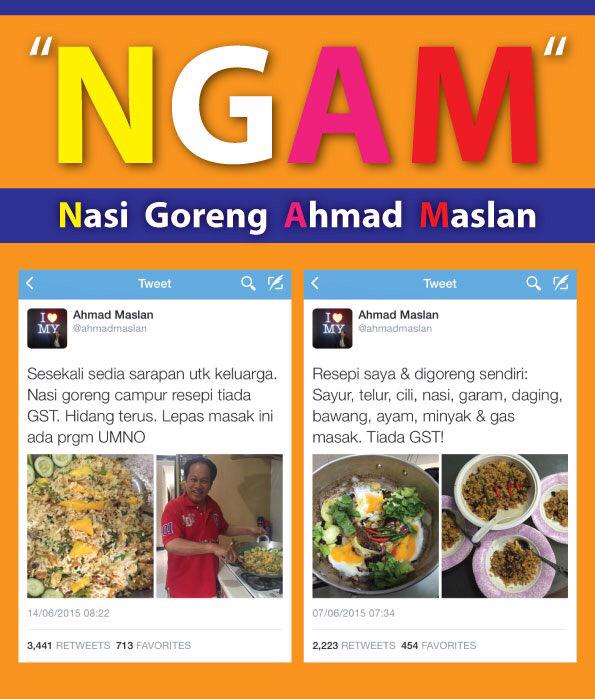 ahmadmaslan's tweet image. Salah satu cadangan juadah berbuka &amp;amp; sahur Ramadhan ialah NGAM Nasi Goreng Ahmad Maslan tanpa GST jika masak sendiri!