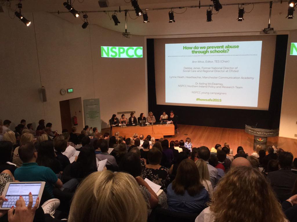 pcantellow's tweet image. How do we prevent abuse through schools? Is now being debated at the #HowSafe2015 @NSPCC conference.