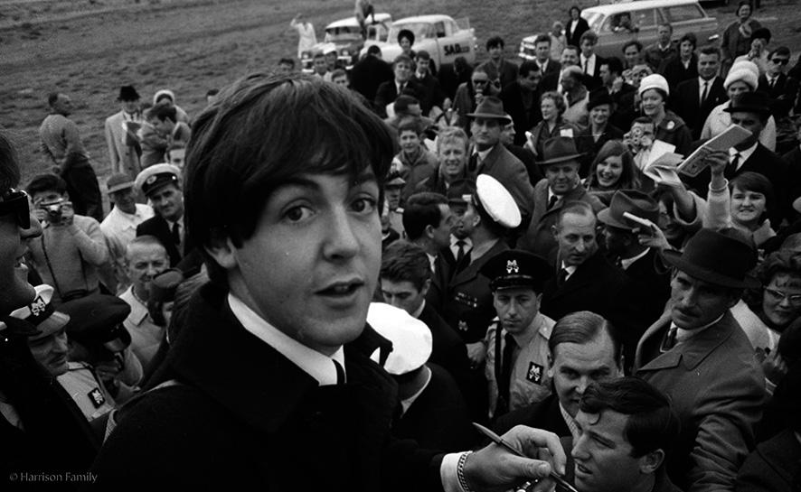 Happy Birthday #PaulMcCartney from Olivia &amp; Dhani &amp; all @ gh.com! Photo by George from June '64.