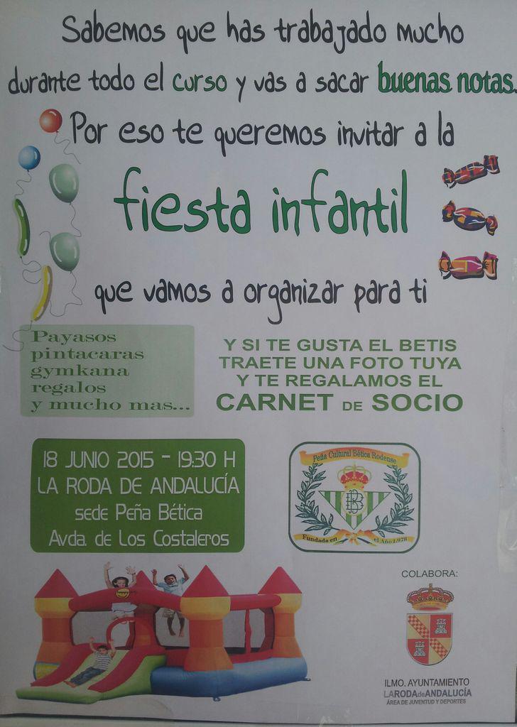 Esta tarde fiesta infantil,  no faltes!