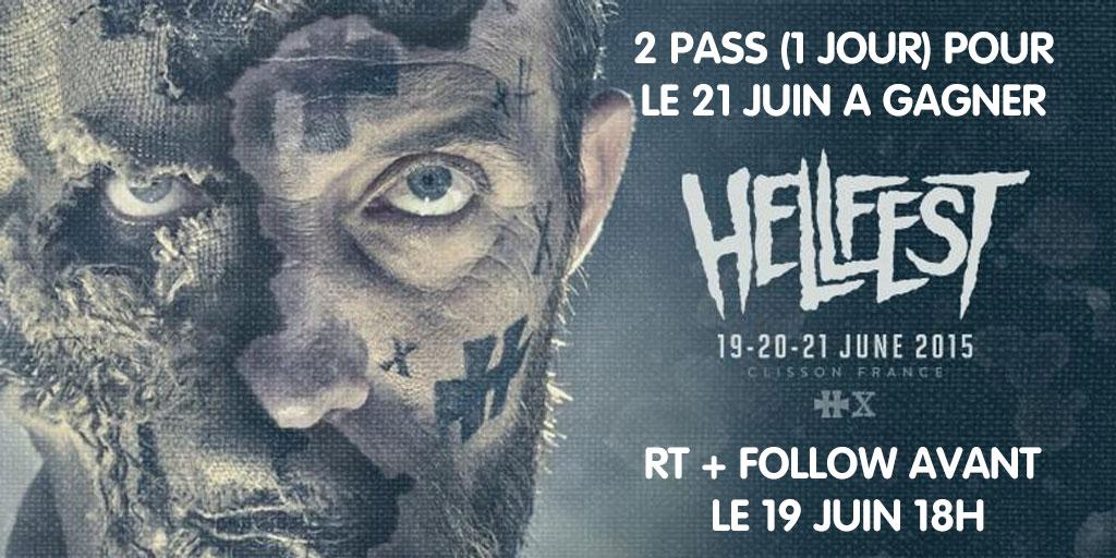 NRJMobile's tweet image. RT + Follow pour tenter de gagner 2 pass (1 jour) au festival #Hellfest le 21 juin. Tirage au sort le 19/06 à 18h.