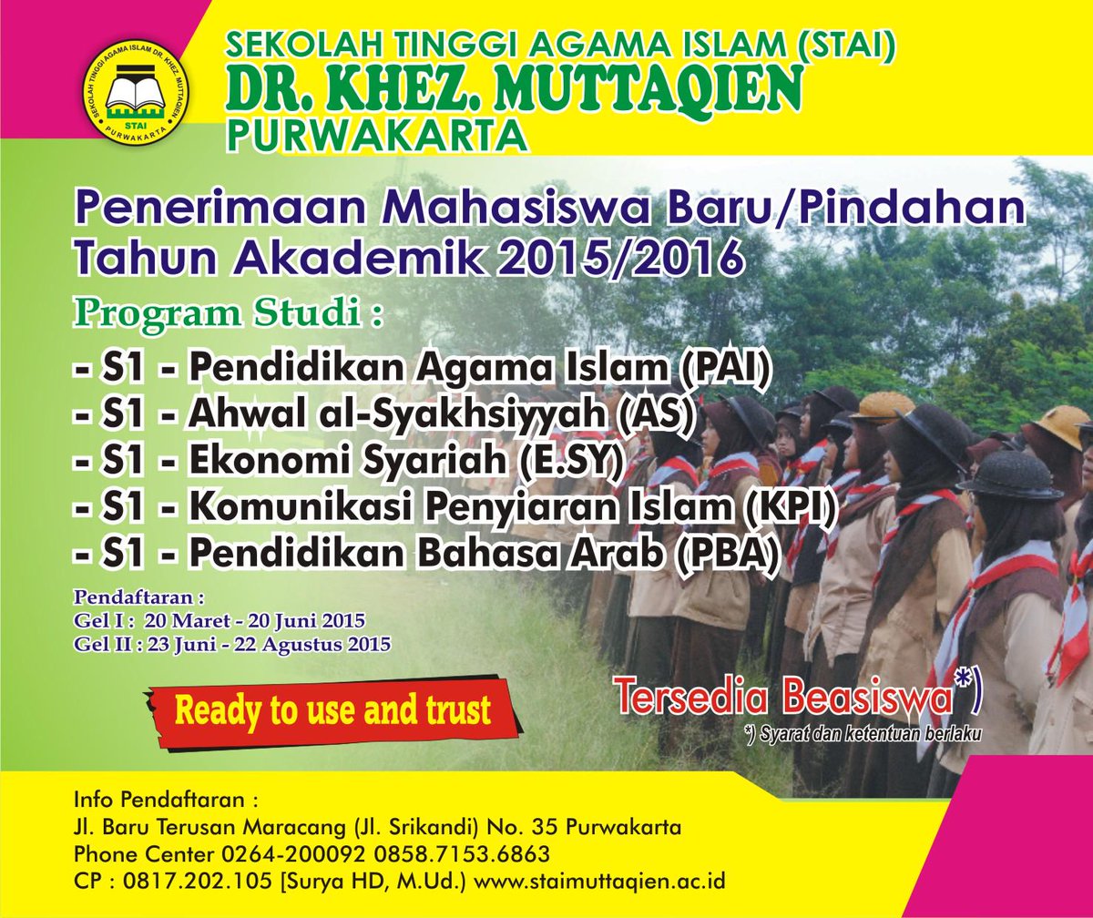 Haturnuhun Min "<a href="/SubangMuda/">SUBANG MUDA</a>: Perimaan Mahasiswa Baru <a href="/STAI_MUTTAQIEN/">STAI MUTTAQIEN PWK</a> Tahun Akademik 2015/2016 SubangMuda ""