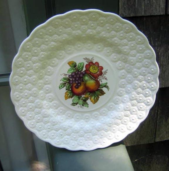 hollylaneantiq's tweet image. REDUCED Vintage Copeland Spode Plate Floral Fruit 11 Embossed - R etsy.com/listing/154714… #Etsy #CopelandSpode