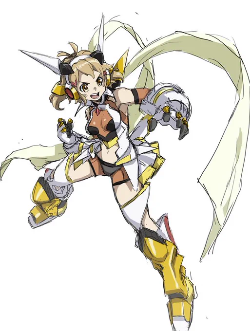 久しぶりのラクガキ。シンフォギアGXの響でっす。 