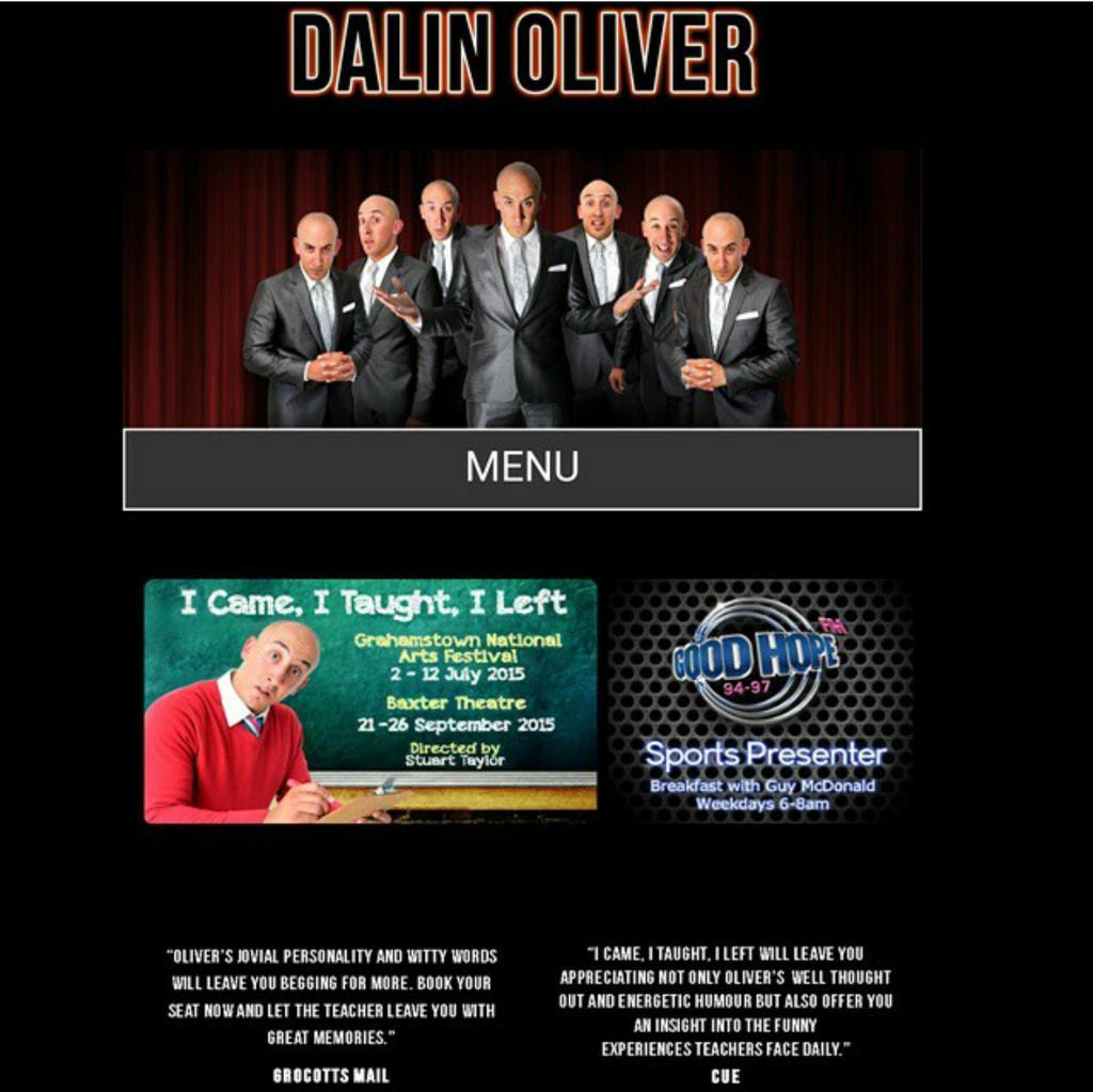 Awesome feedback re dalinoliver.com.Thnx to <a href="/dre_davids/">Andre Davids</a>  artwork <a href="/dane_miller20/">Dane Miller</a> web developer @RizBphotography