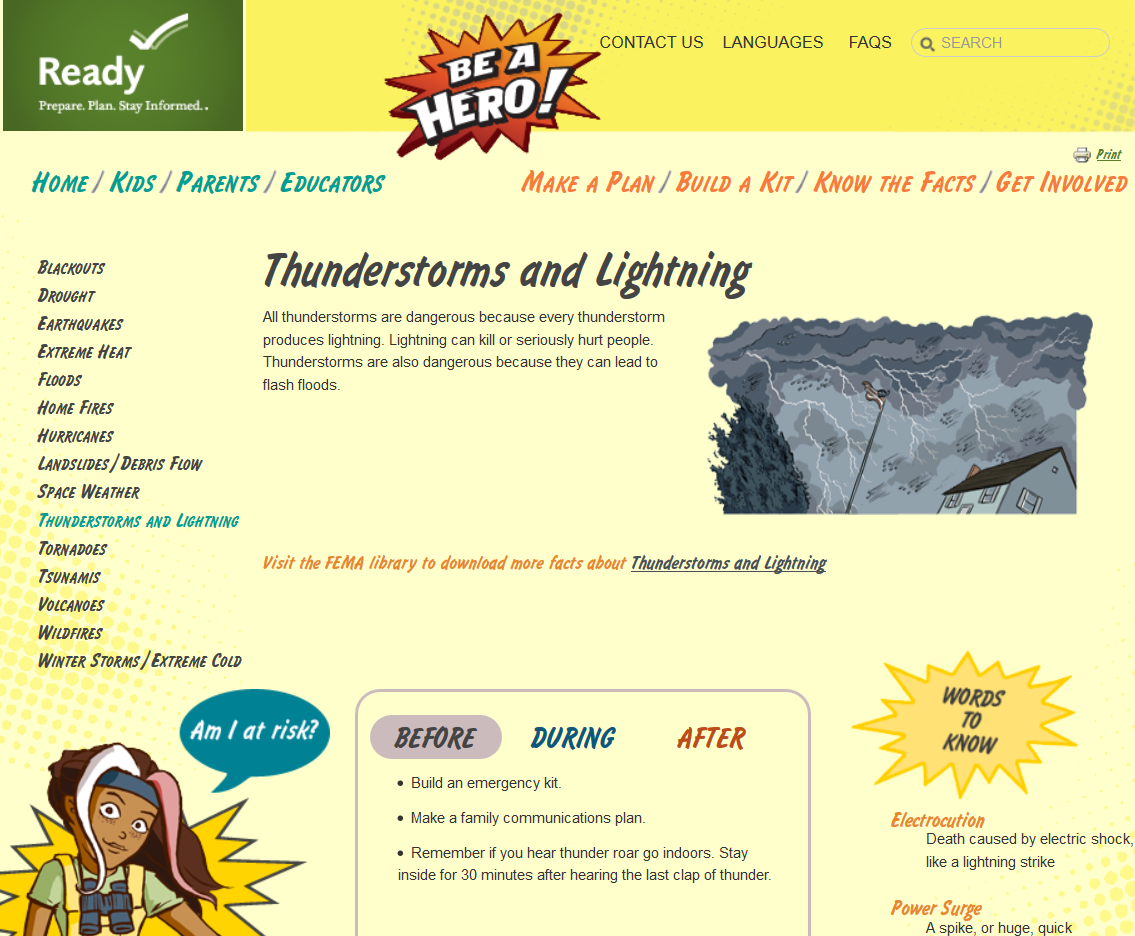 Readygov's tweet photo. Talk with your kids about #LightningSafety. Get the facts by visiting http://t.co/pS1MGsoXco http://t.co/Qtf8HgzPHP