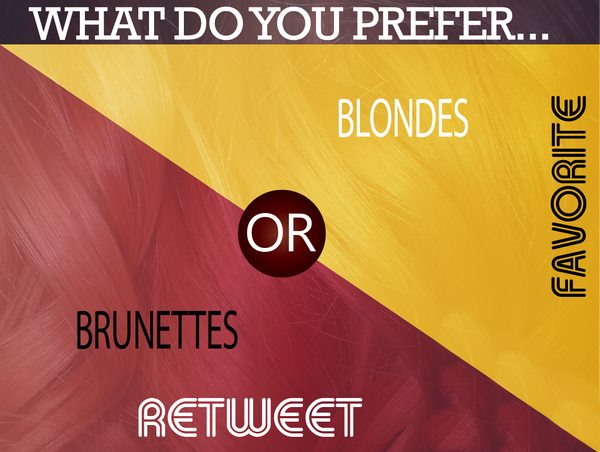 ChoicesYouHave's tweet photo. Brunettes or blondes? http://t.co/Bcs5pfWgTD