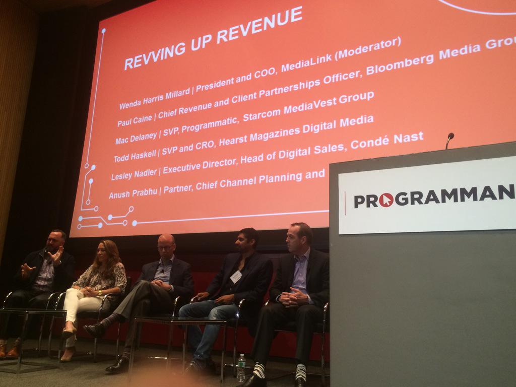 ejohn1's tweet image. Star studded panel "Revving up revenue" at #programmania discuss staffing "need equiv of new gene therapy for media"