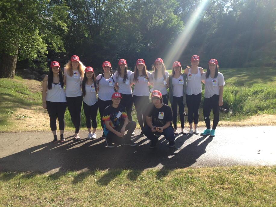 Grade 10 Native Studies class at National Aboriginal Day celebration in Crescent Park. All day event.