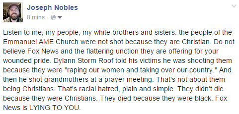 BoloBoffin's tweet photo. Can't fit this all into a tweet. #AMEShooting #Charleston Damn @FoxNews to hell. http://t.co/i0zb8vvp1c