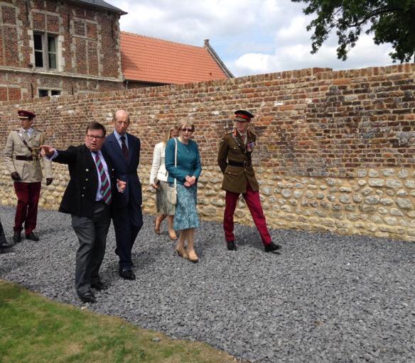 RoyalCentral's tweet image. The Duke of Kent visits #Hougoumont  #Waterloo200 (via @UKinBelgium)