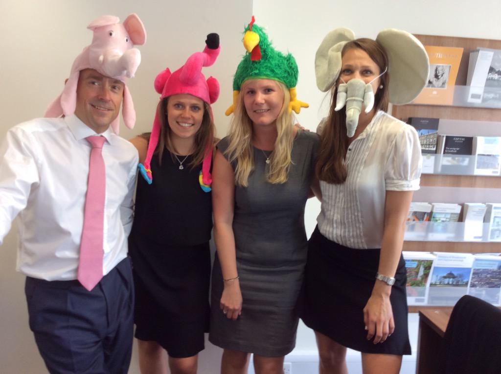 Hamptons_Batt's tweet photo. The #Battersea sales team are getting ready for the #Bellevilleschool fete tomorrow. #pimms #animals #SW11 #team http://t.co/7T9JH0Fu6g