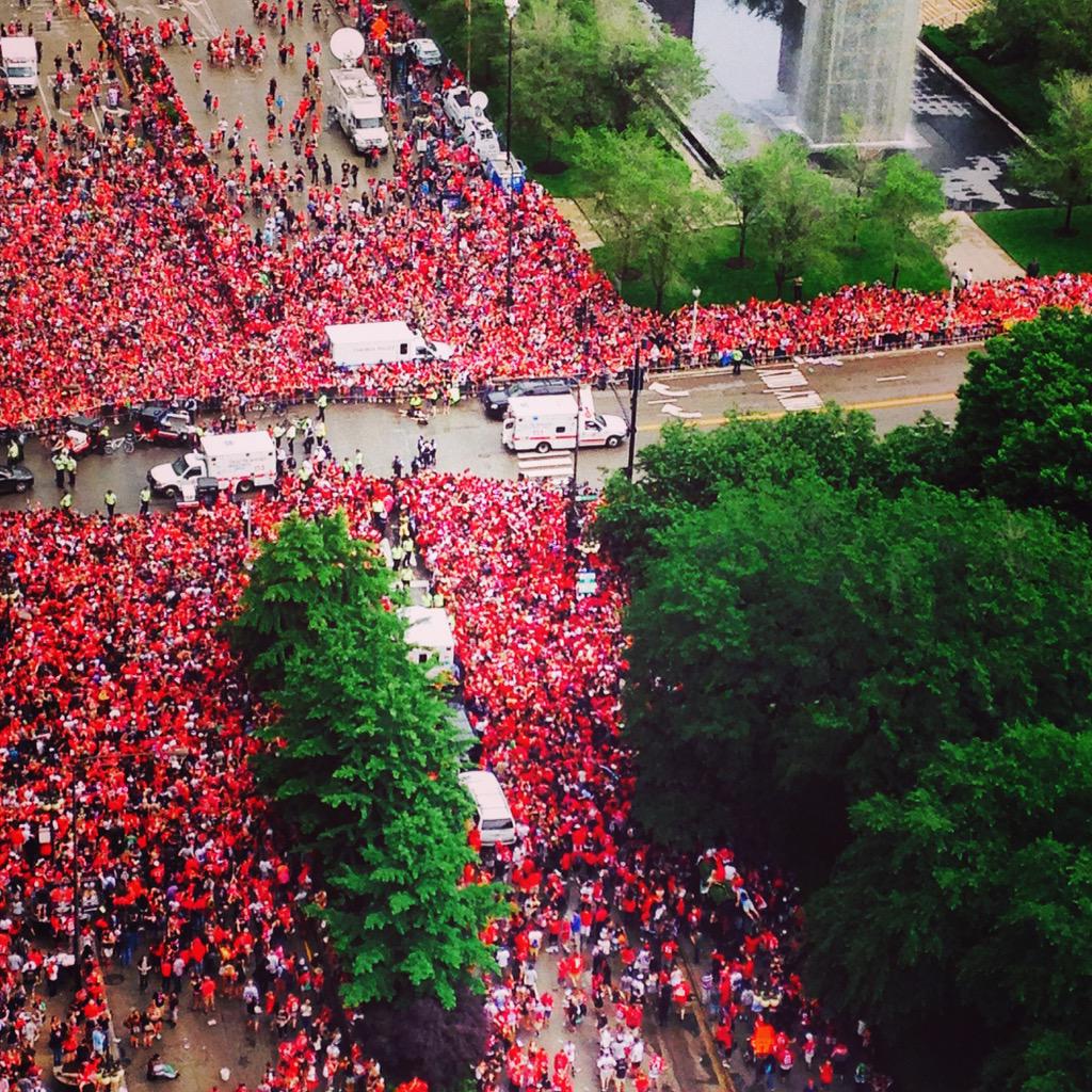 AlxWrd's tweet image. Hawks nation on Michigan.  #BecauseItsTheCup #CupTracker