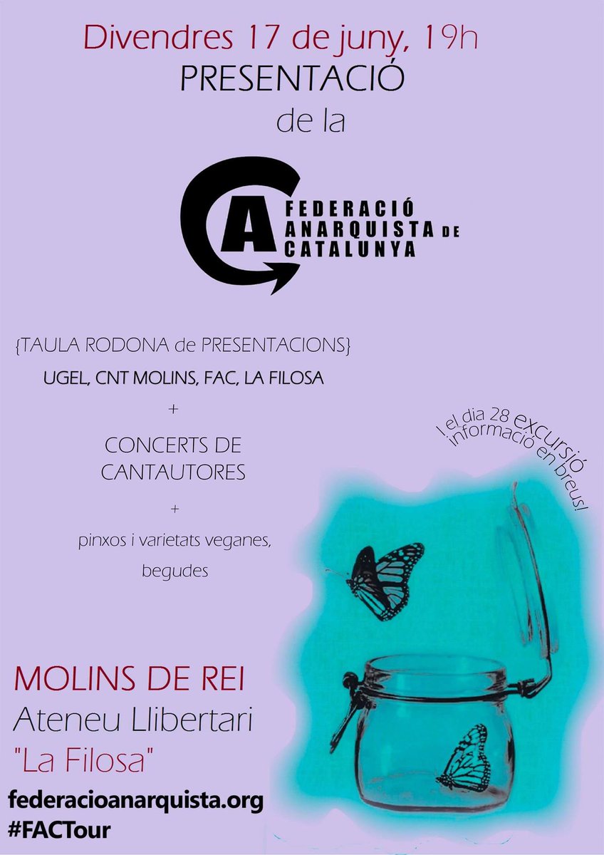 FederacioA's tweet photo. Divendres 19 a les 19.00 h #FACTour a Molins, http://t.co/z0G8QVots1