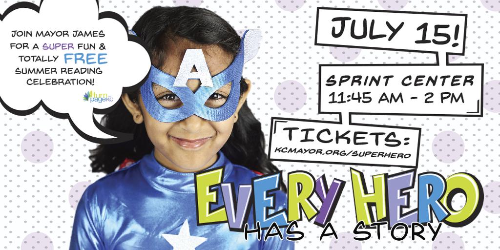MayorSlyJames's tweet photo. My office is hosting a summer reading event with @TurnthePageKC July 15 at @SprintCenter! Tix: http://t.co/LxVX8OdD6y http://t.co/tgGd2TZ0W9
