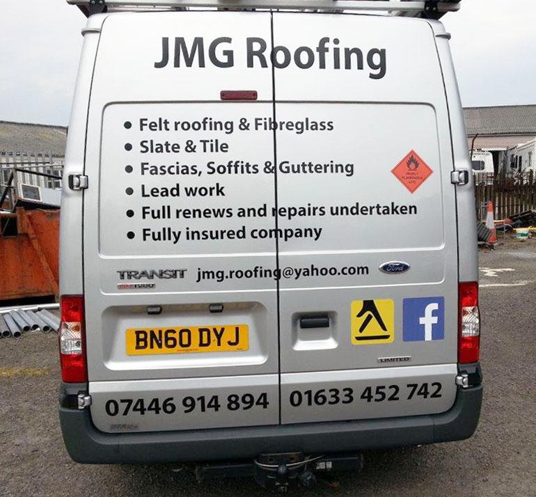 SignsStandard's tweet photo. Here's some van graphics we applied recently for JMG Roofing :) #standardsigns #vangraphics #vinyl #design #newport http://t.co/xjBCMX51Hb