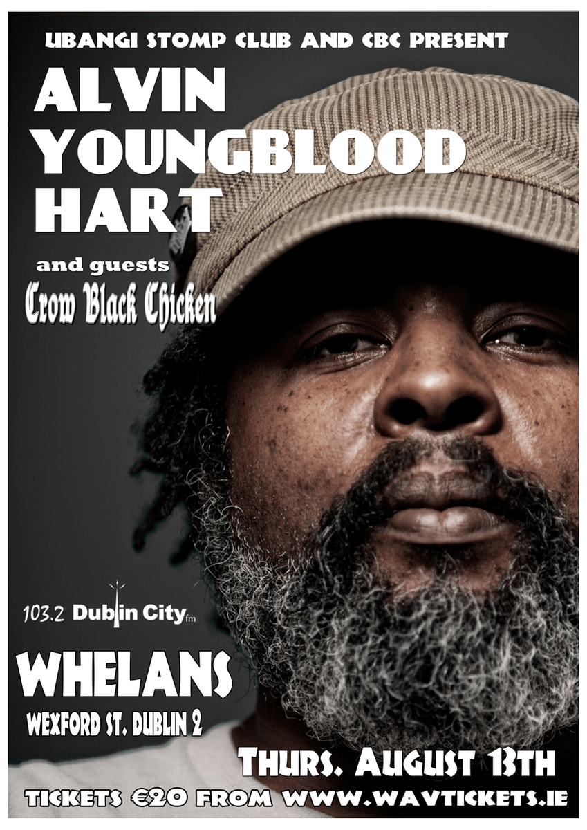 crowblackband's tweet photo. If you only go to one gig this summer make this the one!! Alvin Youngblood @MotivSpkr6L6 and CBC in @whelanslive http://t.co/rVOCBoDjr2