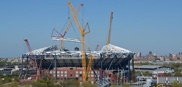 #Tennis #tenniscourt #USOpen #USOpen2015 #USTA #Construction #Stillpending #Arthurashestadium #retractableroof