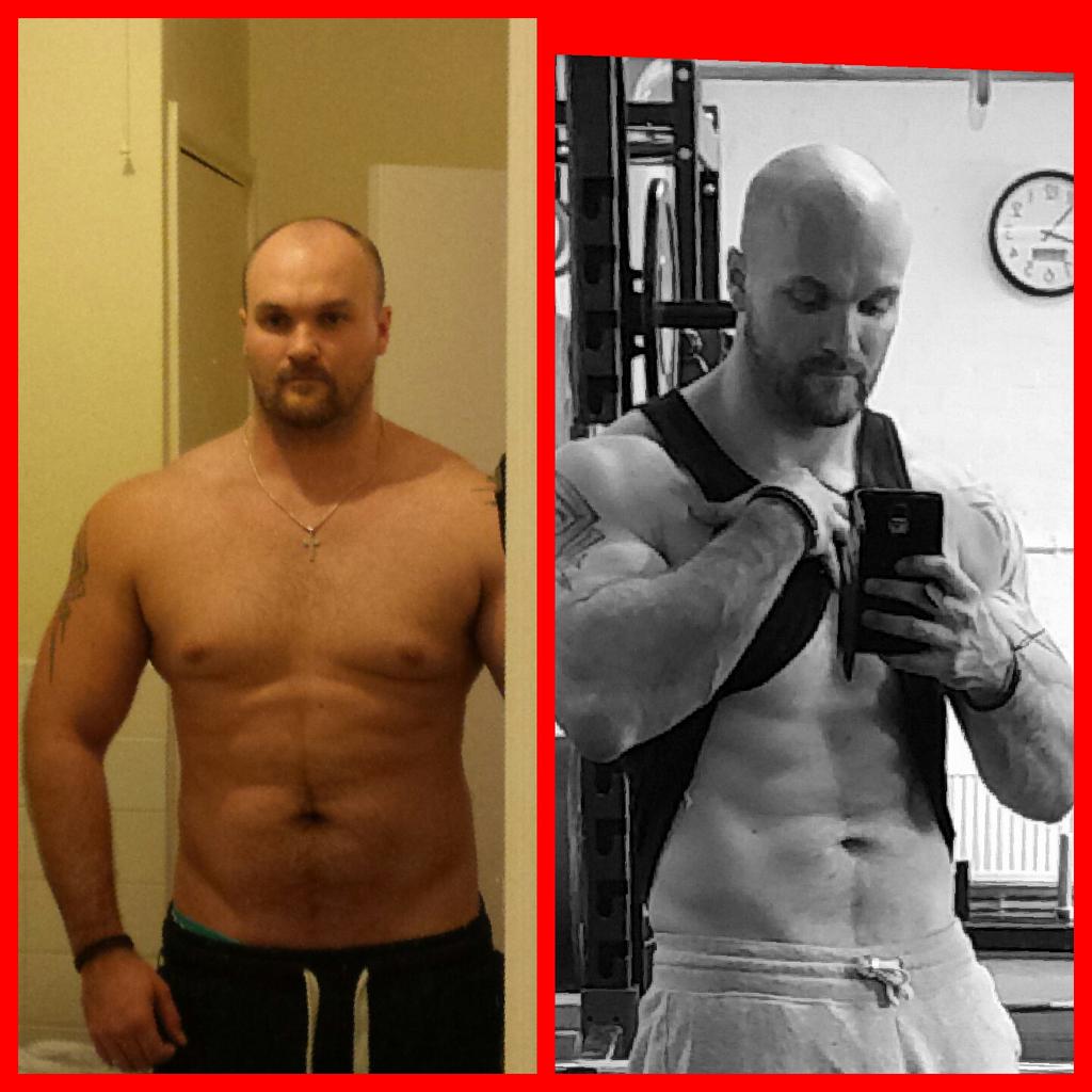 LetsGetBig84's tweet photo. The left was 6th January 2015. The right is me today. Hard work, but we'll worth it http://t.co/YFYBjWTiFG