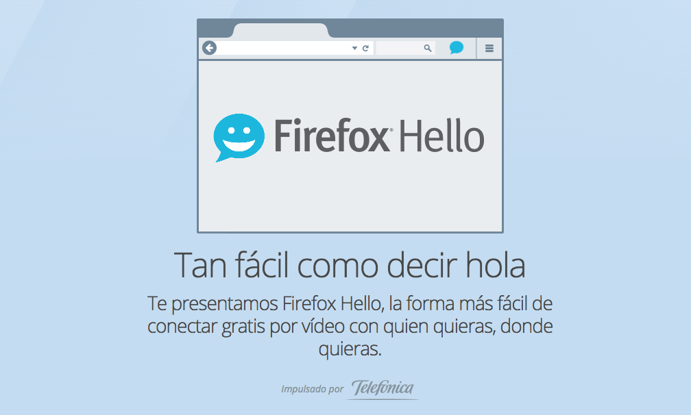 movistarpro_es's tweet photo. Te presentamos #FirefoxHello, la forma más fácil de conectar gratis por vídeo http://t.co/1J8Xp1f2Mb vía @firefox_es http://t.co/VoSRbGk0Tr