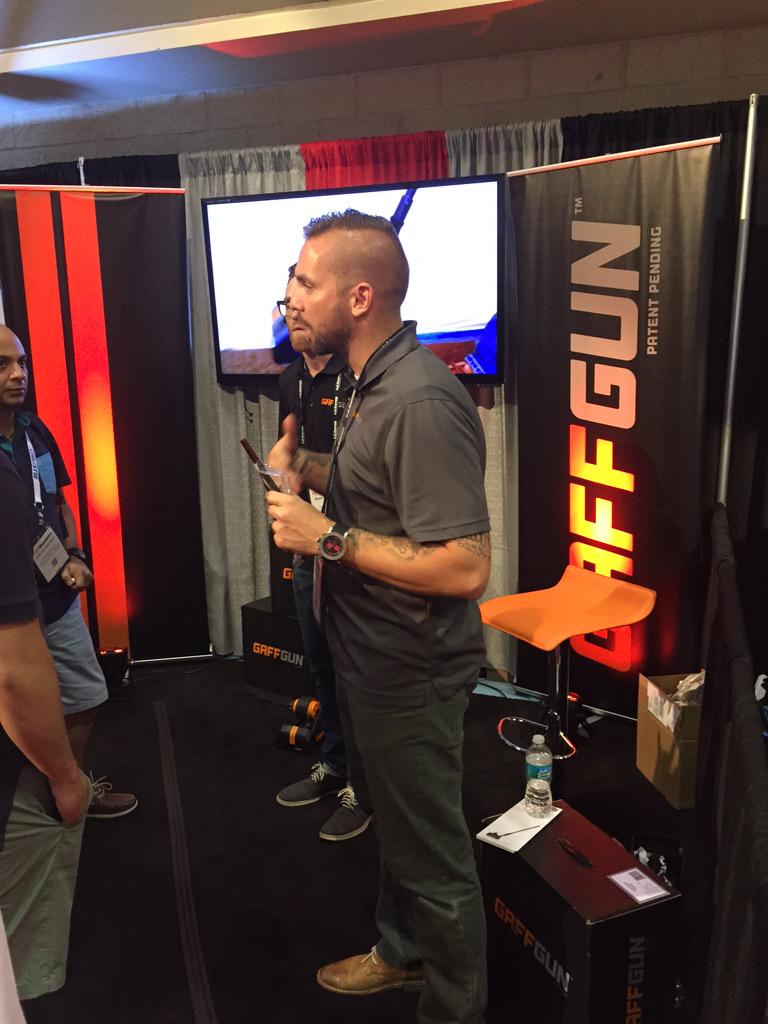 <a href="/GaffGun/">GaffGun</a> Great to see other cool #startups at #InfoComm15 :)