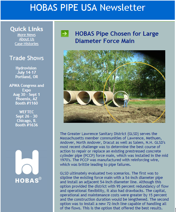 Hobaspipe's tweet image. Large diameter pressure pipe from Hobas Pipe USA #pressurepipe #fiberglasspipe #hobaspipe
wwdmag.com/sewer-systems/…