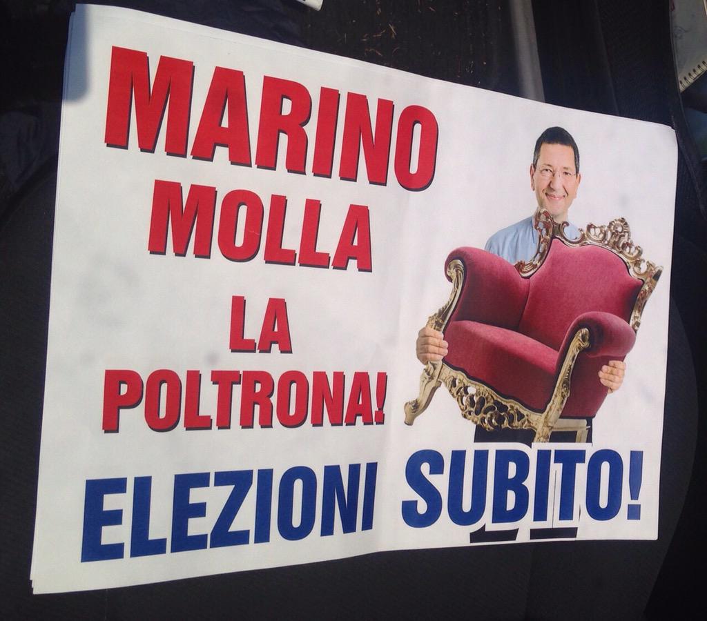 Con Zero in credibilità <a href="/ignaziomarino/">Ignazio Marino</a> "minaccia" di voler rimanere sindaco fino al 2023!In mobilitazione <a href="/NCD_tweet/">Nuovo Centrodestra</a>